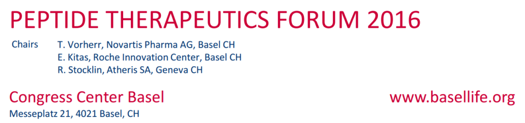 Peptide Therapeutic Forum 2016